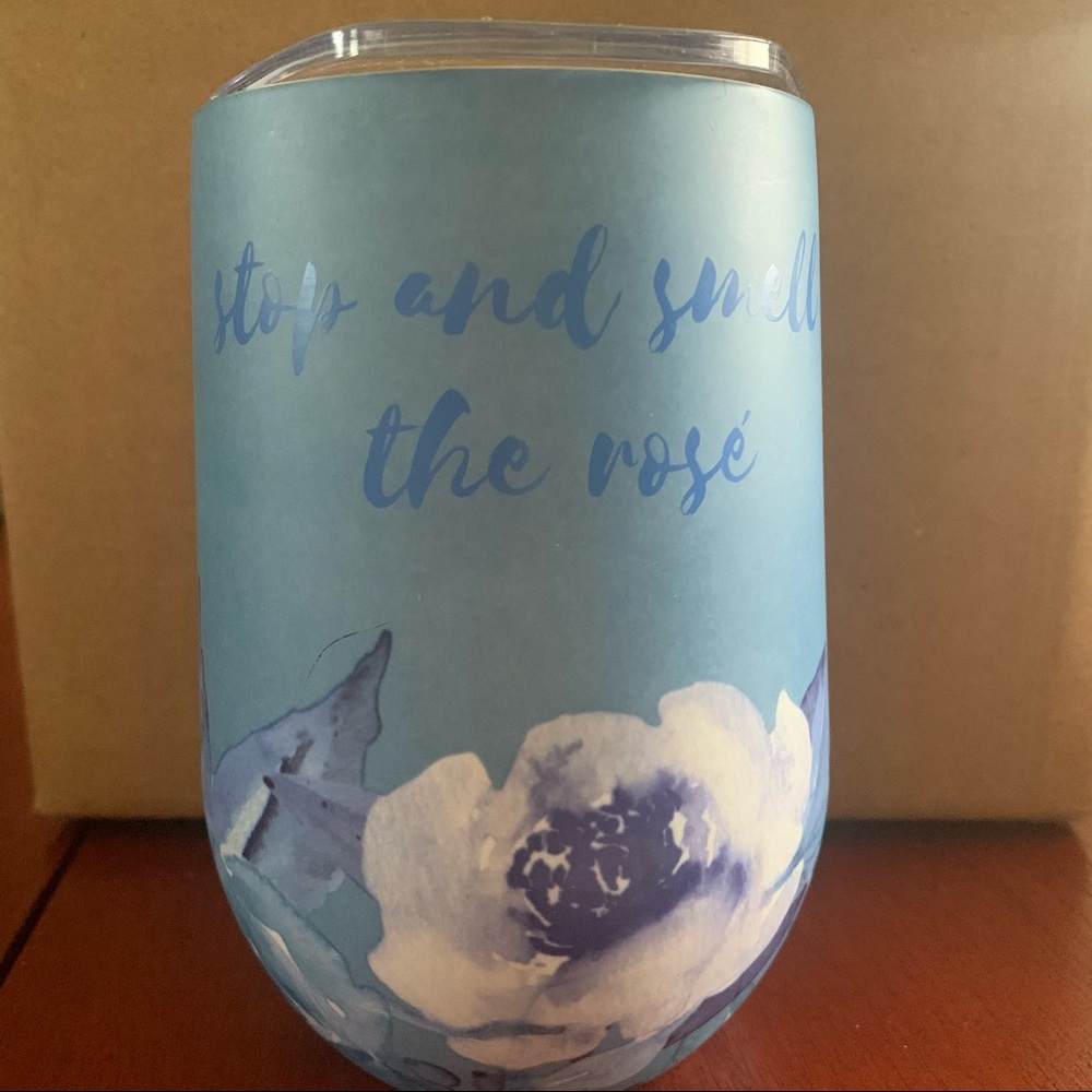 Stop and Smell the Rosé wine tumbler